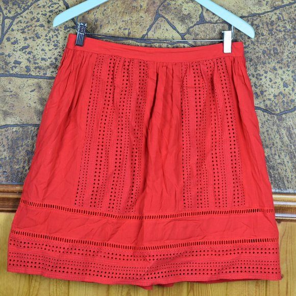 Solitaire Red Eyelet Skirt - Picture 1 of 1